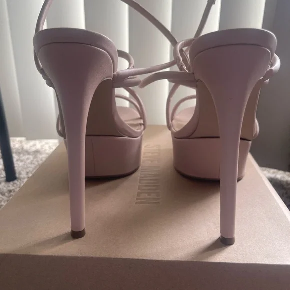 Steve Madden Women's Pink Strappy Heels - Picture 4 of 5
